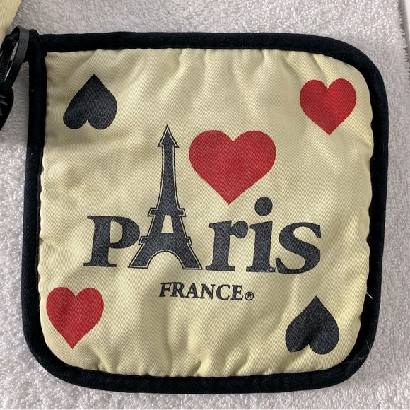 Paris France Oven Mitt & Fabric Trivet Pot Holder - Picture 3 of 9